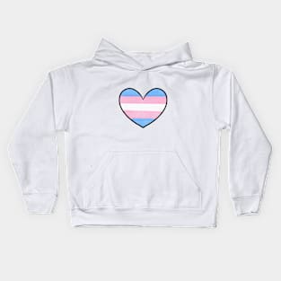 Watercolor Trans Pride Heart Kids Hoodie